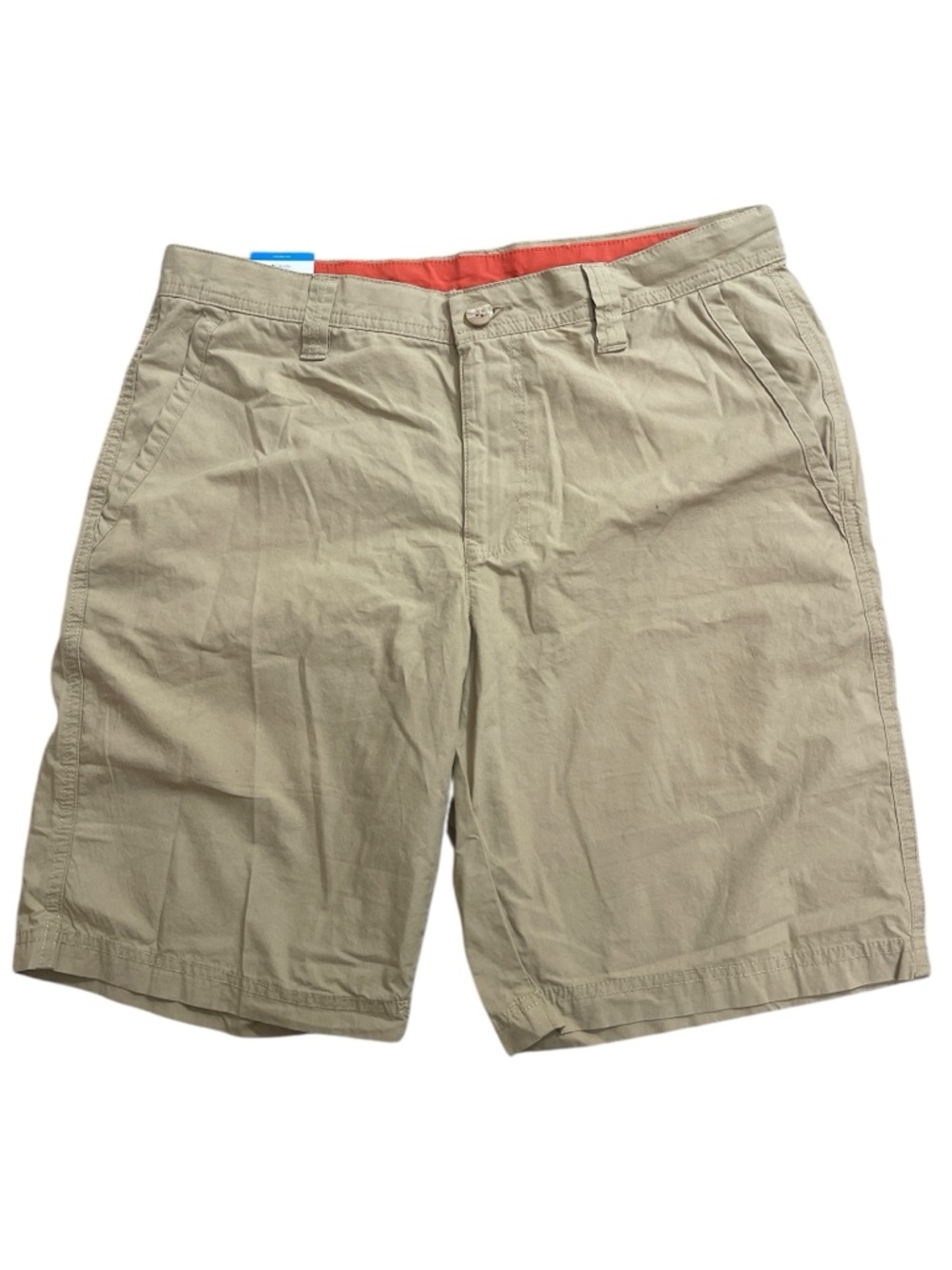 Men's Flat Front Cotton 10” Shorts - Khaki • hiking camp gorpcore granola